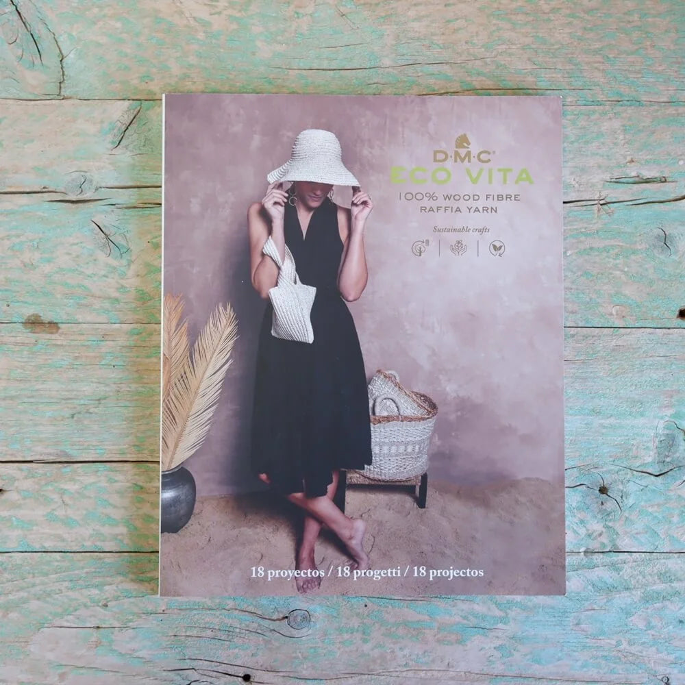 LIBRO - DMC ECO VITA 18 proyectos 100% wood fibre raffia yarn