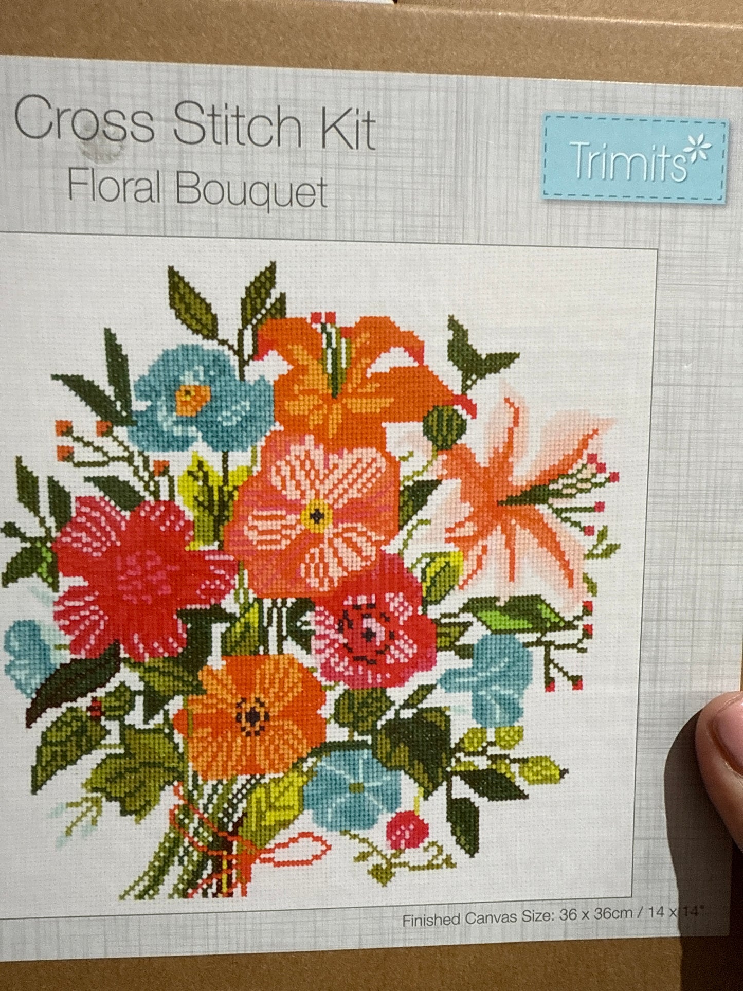 KID DE BORDADO DMC CROSS STICHBOUQUET FLORAL