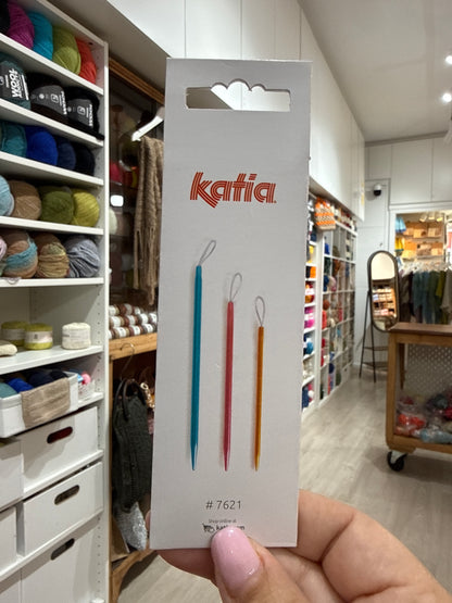 KATIA Set 3 agujas para lana con ojo de nylon
