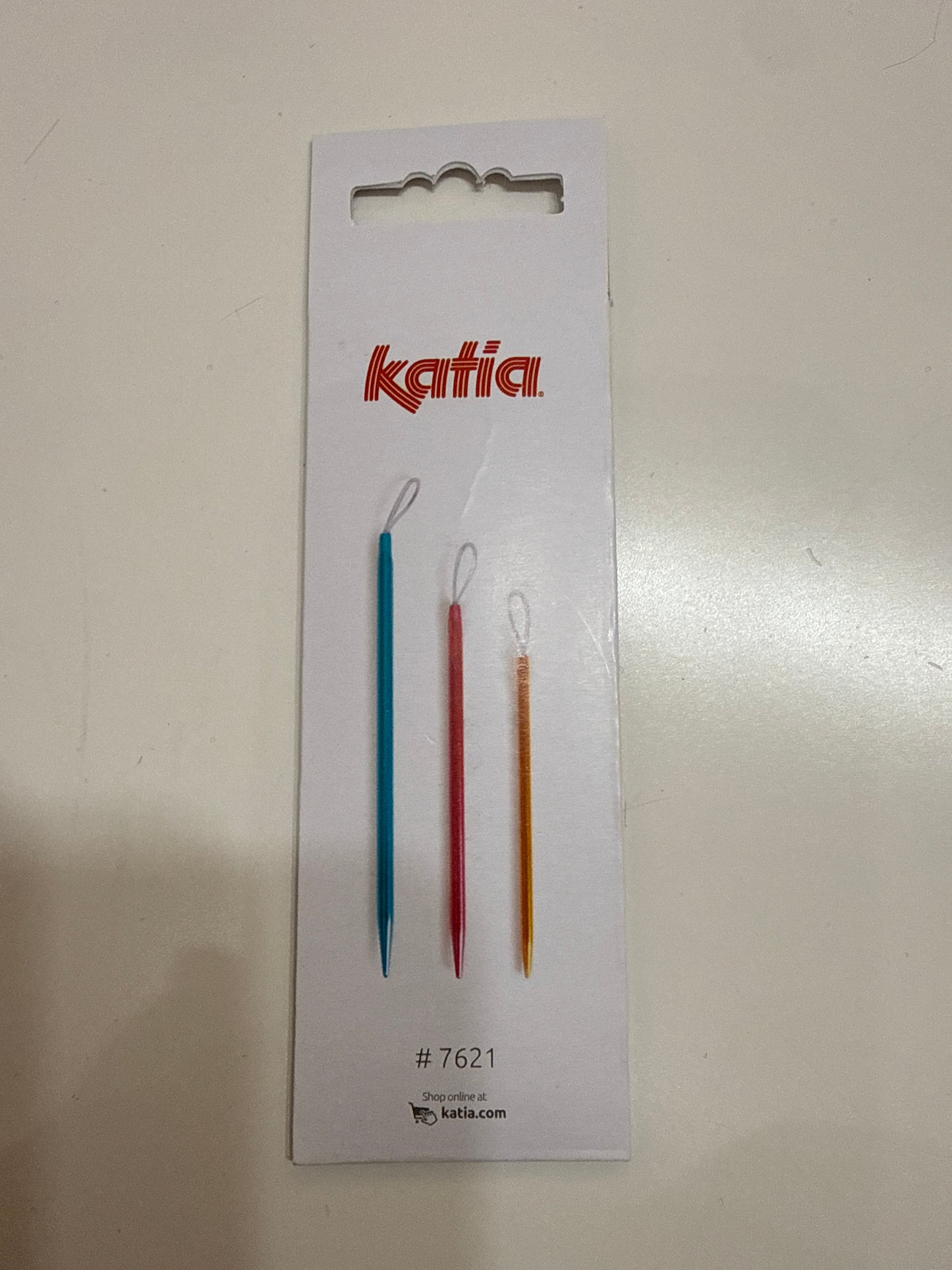 KATIA Set 3 agujas para lana con ojo de nylon
