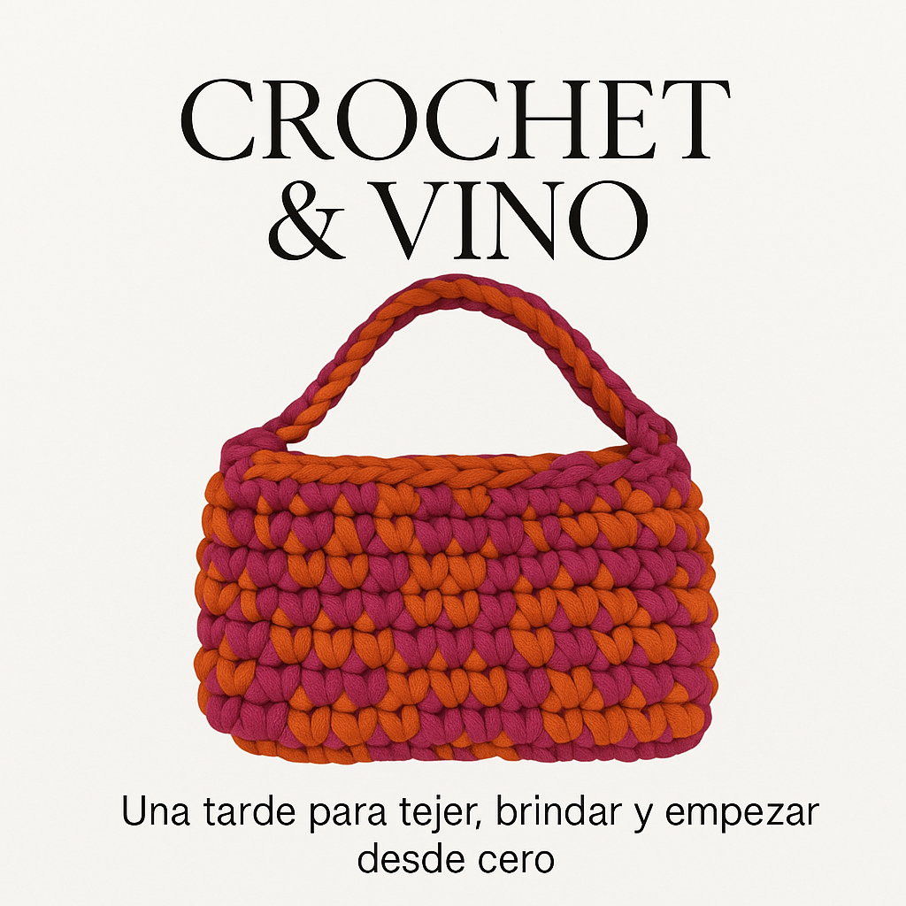 Taller - Crochet y Vino - Viernes 13 de Junio de 17h a 20h