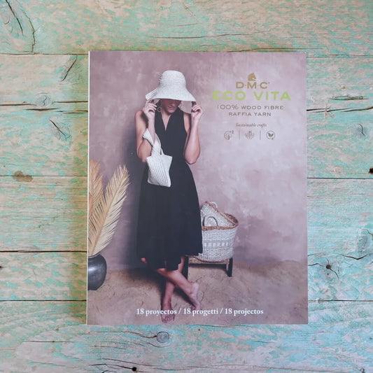 LIBRO - DMC ECO VITA 18 proyectos 100% wood fibre raffia yarn