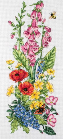 DMC - KIT Counted Cross Stitch Kit: Floral Collection: Cottage Garden Floral