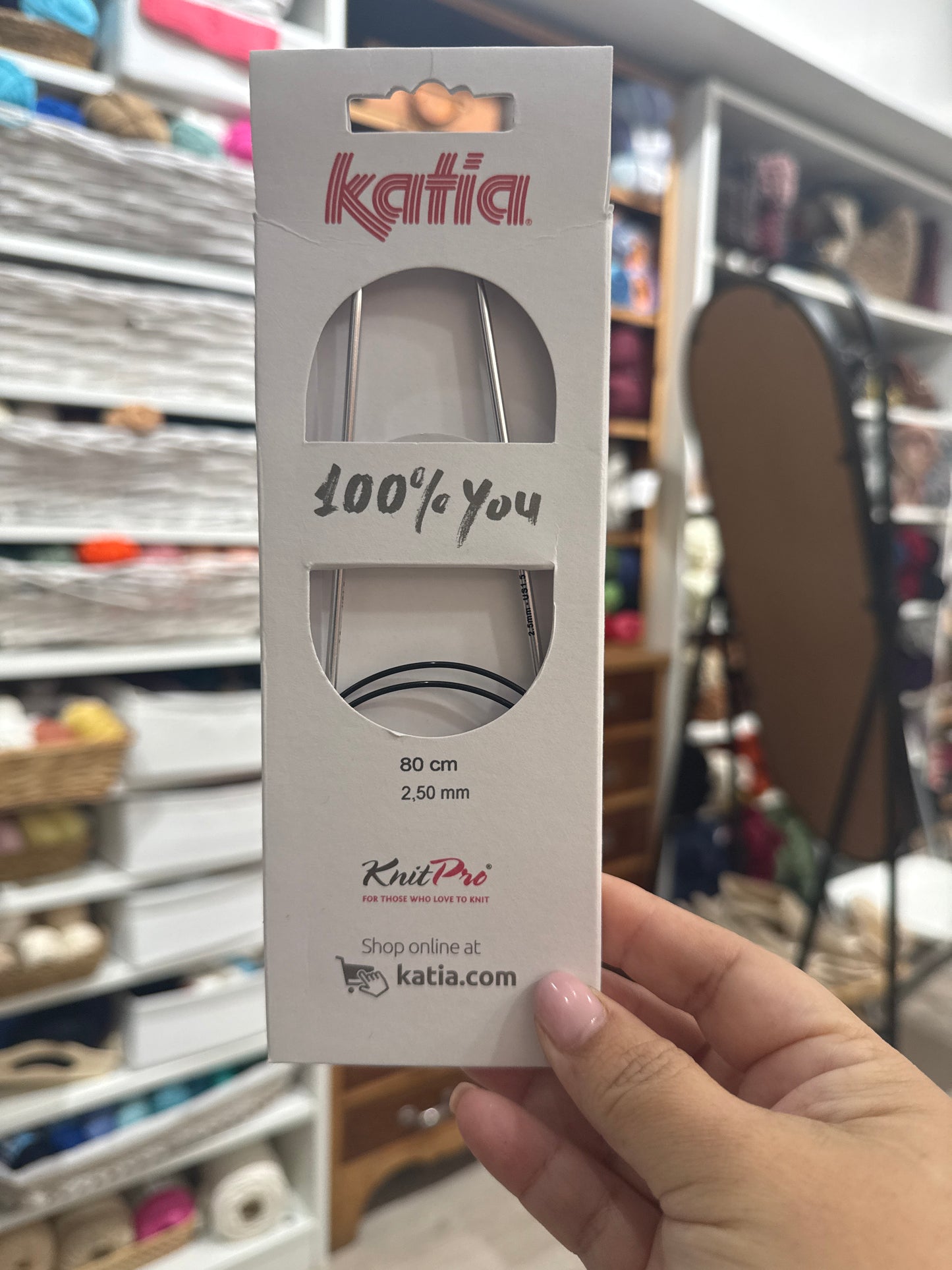 KATIA AGUJA CIRCULAR FIJAS  DEL 2.50MM CON CABLE DE 80
