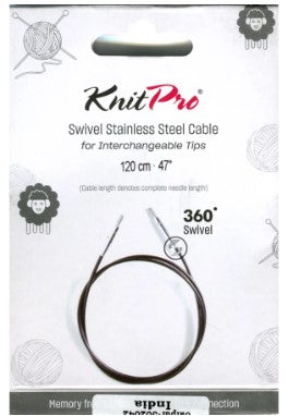 KNITPRO  Cable de acero giratorio 360