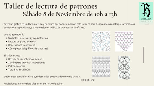 Taller - Lectura de patrones  - Sábado 8 de Noviembre de 10h a 13h