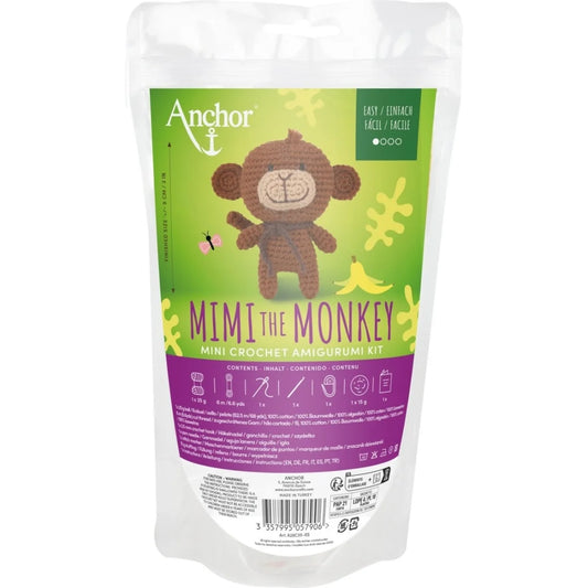 ANCHOR - Mini Amigurumi Crochet Kit MIMI THE MONKEY