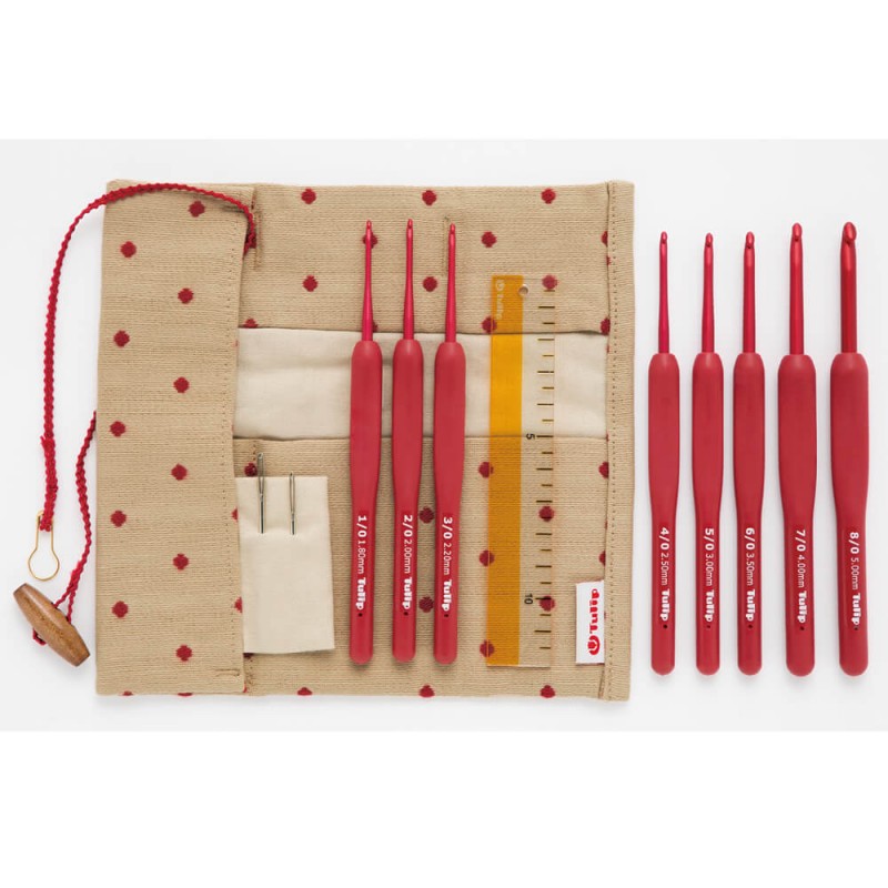 TULIP ETIMO SET DE GANCHILLOS  RED SOFTGRIP
